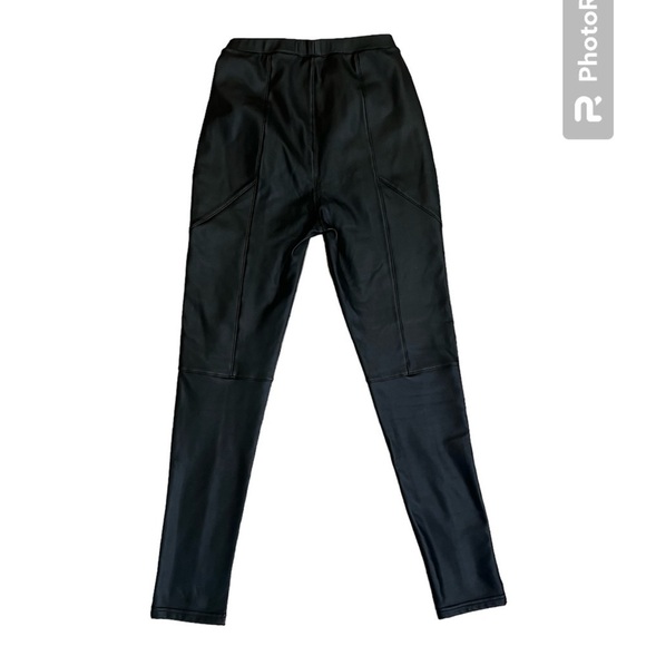 PREM The Label high waist black faux leather skinny pants size 2 - Picture 2 of 10